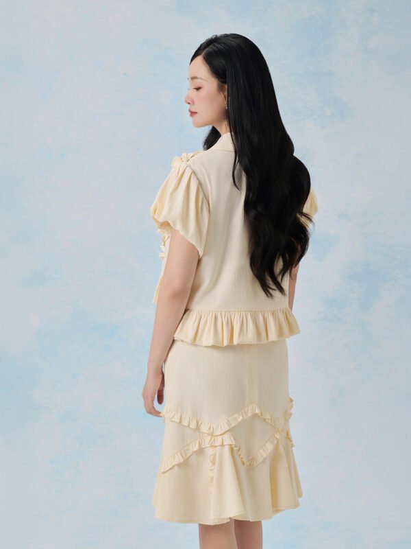 Buttercream Ruffle Blouse - Image 4