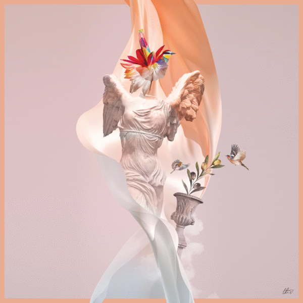 Her wings unfolded (120x120cm) - Image 4