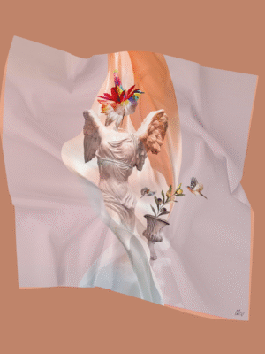 Her wings unfolded (120x120cm)
