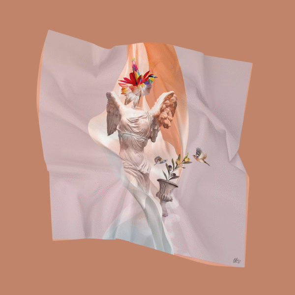 Her wings unfolded (120x120cm)