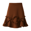 Cocoa Swirl Ruffle Skirt