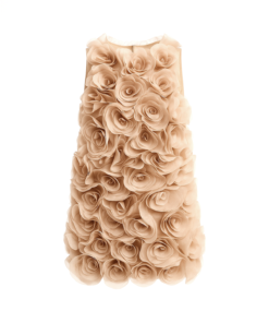 Alternative view of Louisa Trapezoid Flower Applique Organza Mini Dress