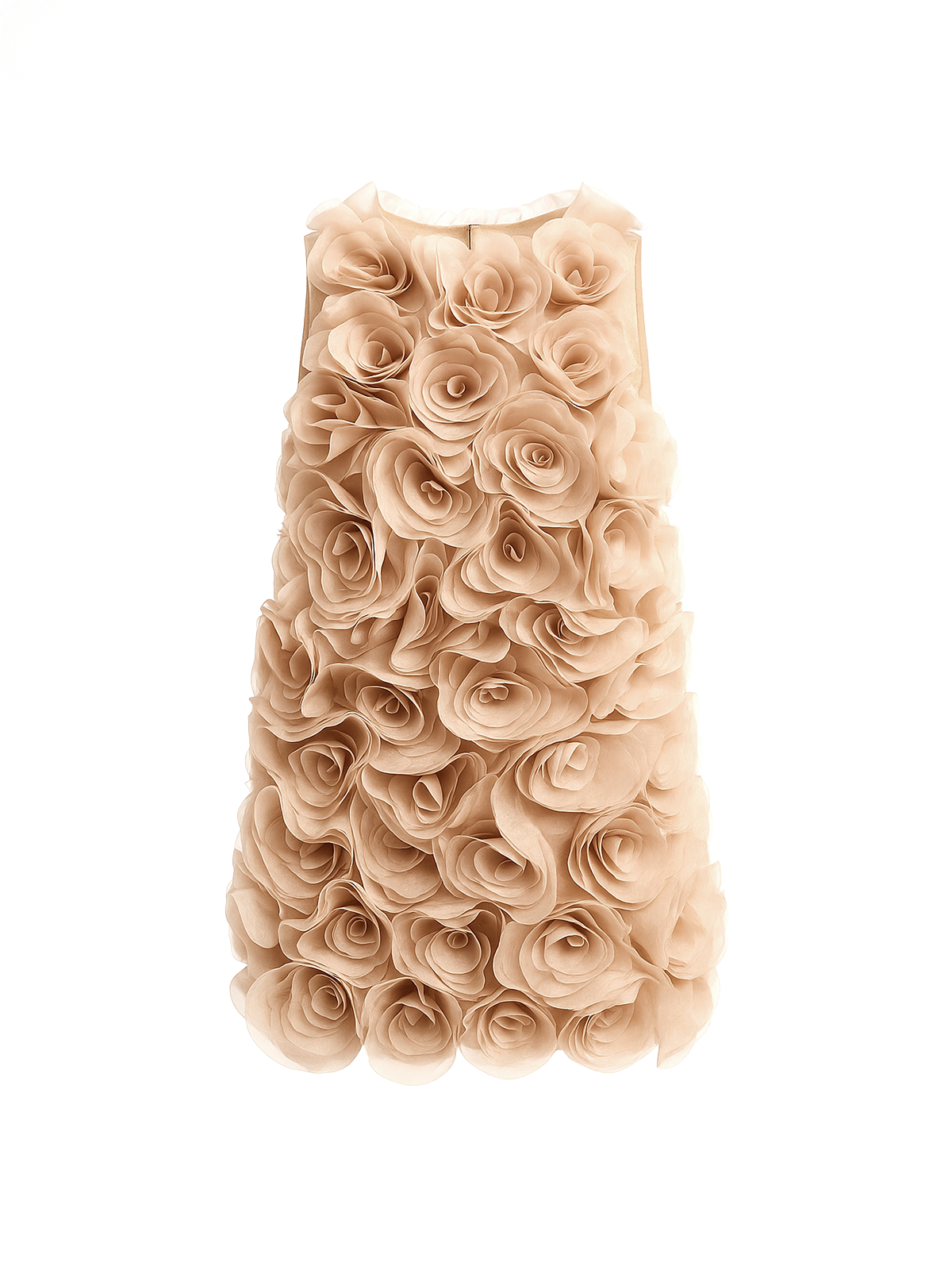 Louisa Trapezoid Flower Applique Organza Mini Dress - Image 2