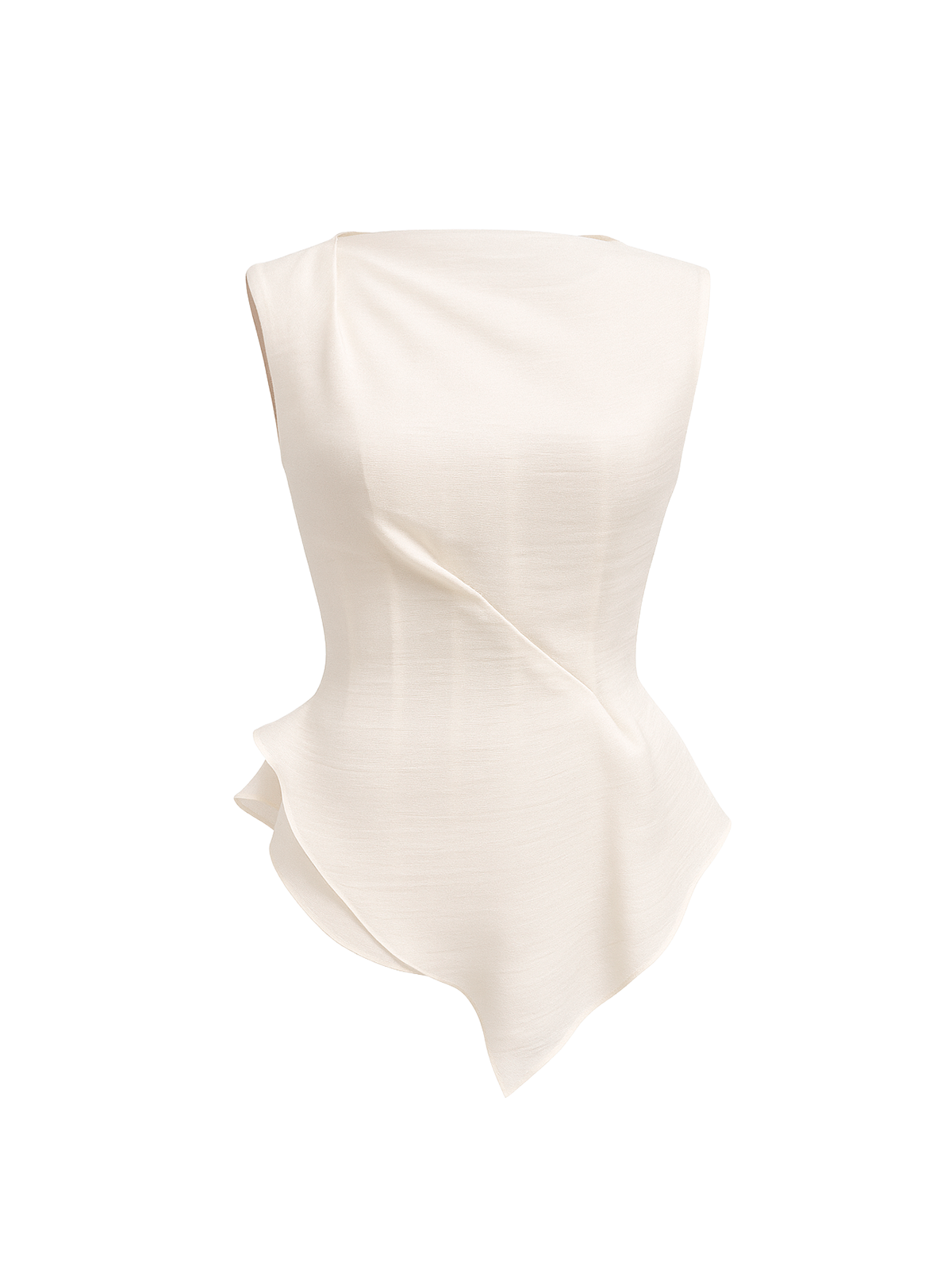 Jayda Peplum Sleeveless Organza Top - Image 2