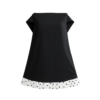 Louisa Trapezoid Flower Applique Organza Mini Dress - Image 2