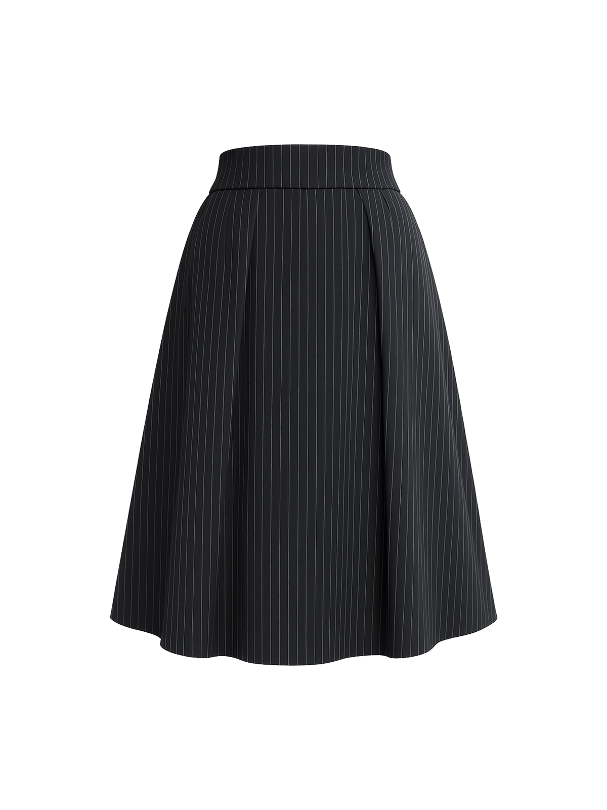 Opal A-line Box Pleated Polycotton Knee-length Skirt - Image 2