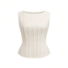 Jayda Peplum Sleeveless Organza Top - Image 3