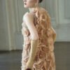 Louisa Trapezoid Flower Applique Organza Mini Dress - Image 6