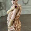 Louisa Trapezoid Flower Applique Organza Mini Dress - Image 3