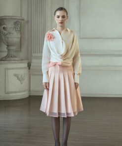Makenzie A-line Layered Organza Knee-length Skirt