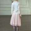 Makenzie A-line Layered Organza Knee-length Skirt - Image 4