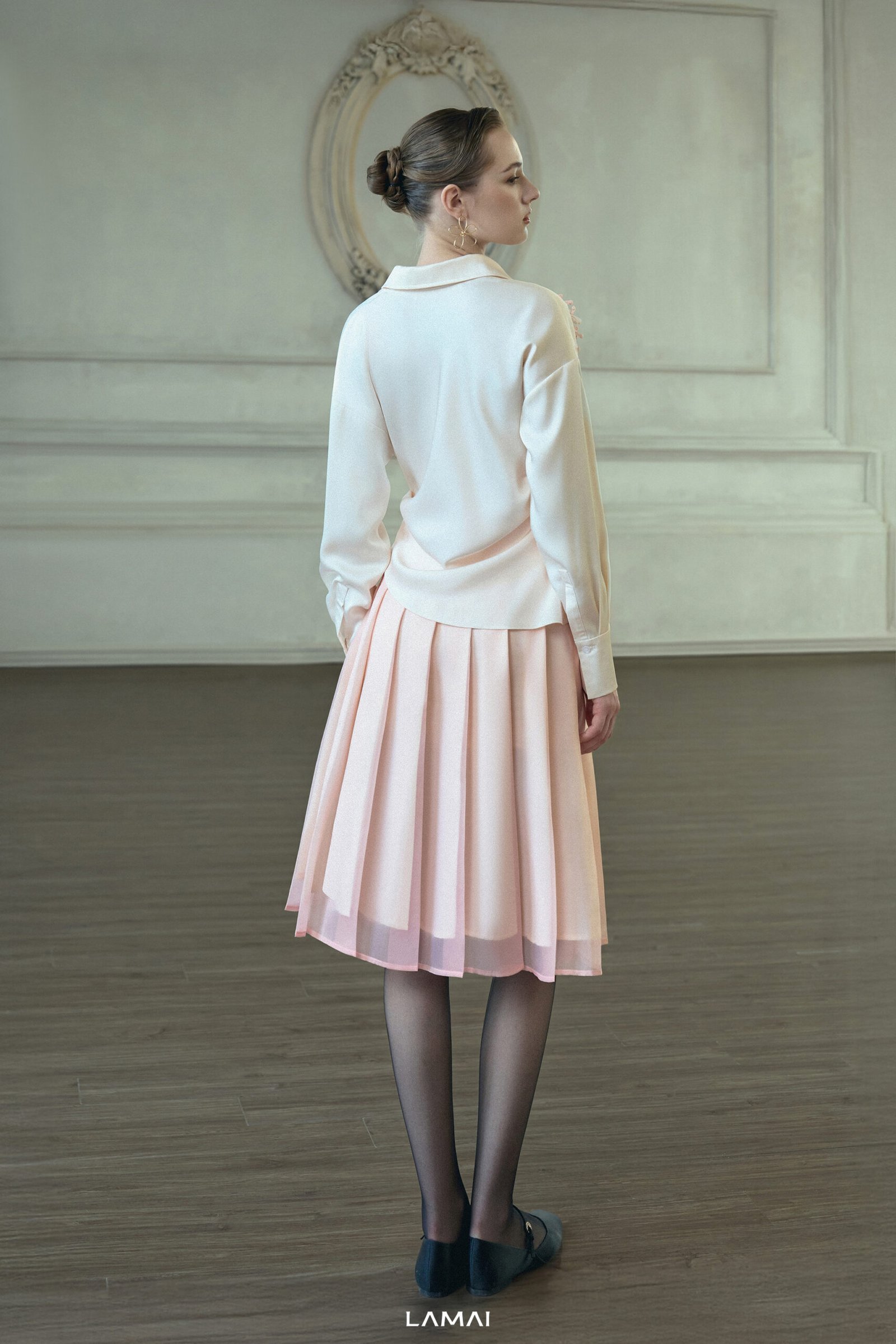 Makenzie A-line Layered Organza Knee-length Skirt - Image 4