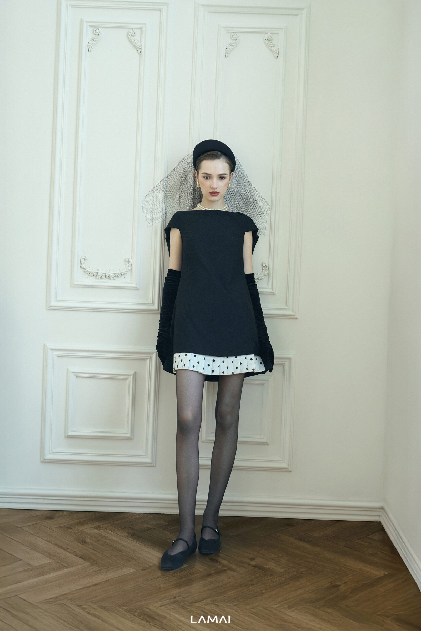 Louisa Trapezoid Flower Applique Organza Mini Dress