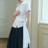 Opal Asymmetric Extended Flap Poplin Shirt - Image 4