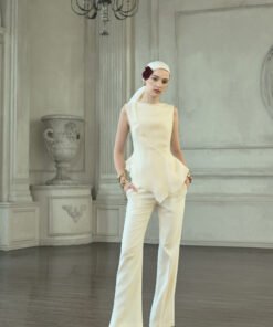 Jayda Peplum Sleeveless Organza Top