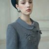 Ember Peplum Peter Pan Collar Polycotton Top - Image 4