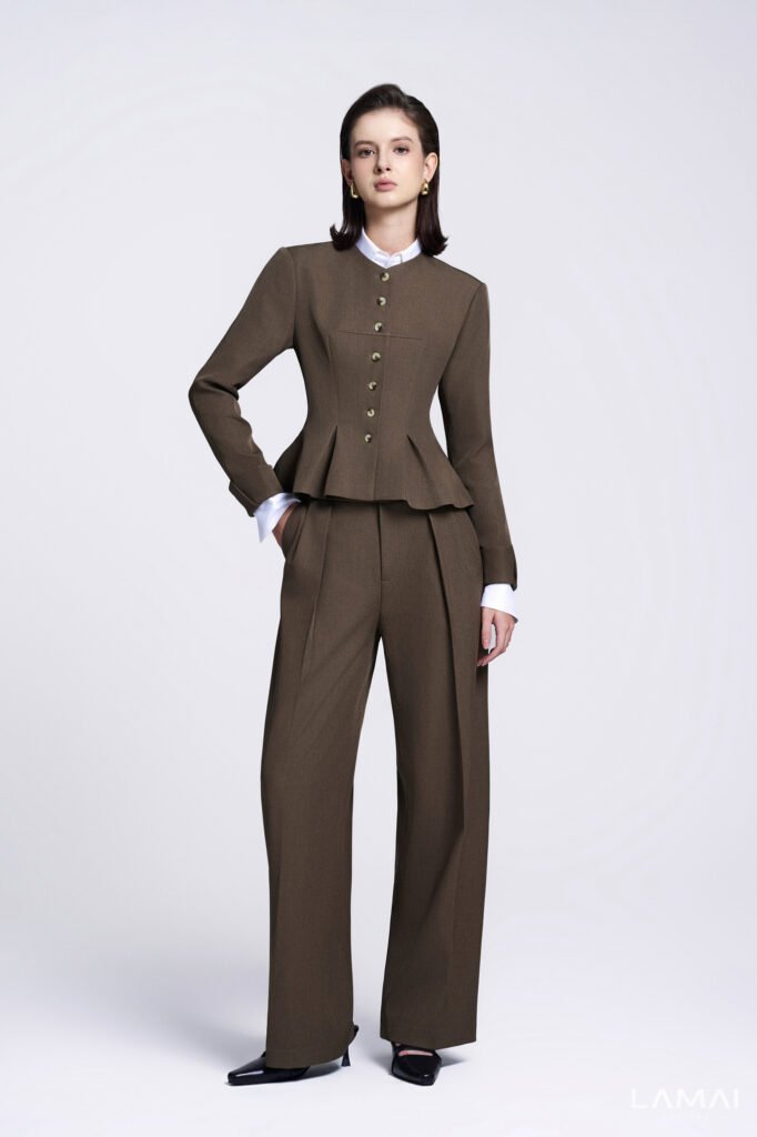 Colette Straight Seam Pocket Twill Maxi Pants