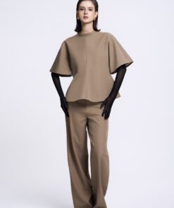 Mara Straight Twill Maxi Pants