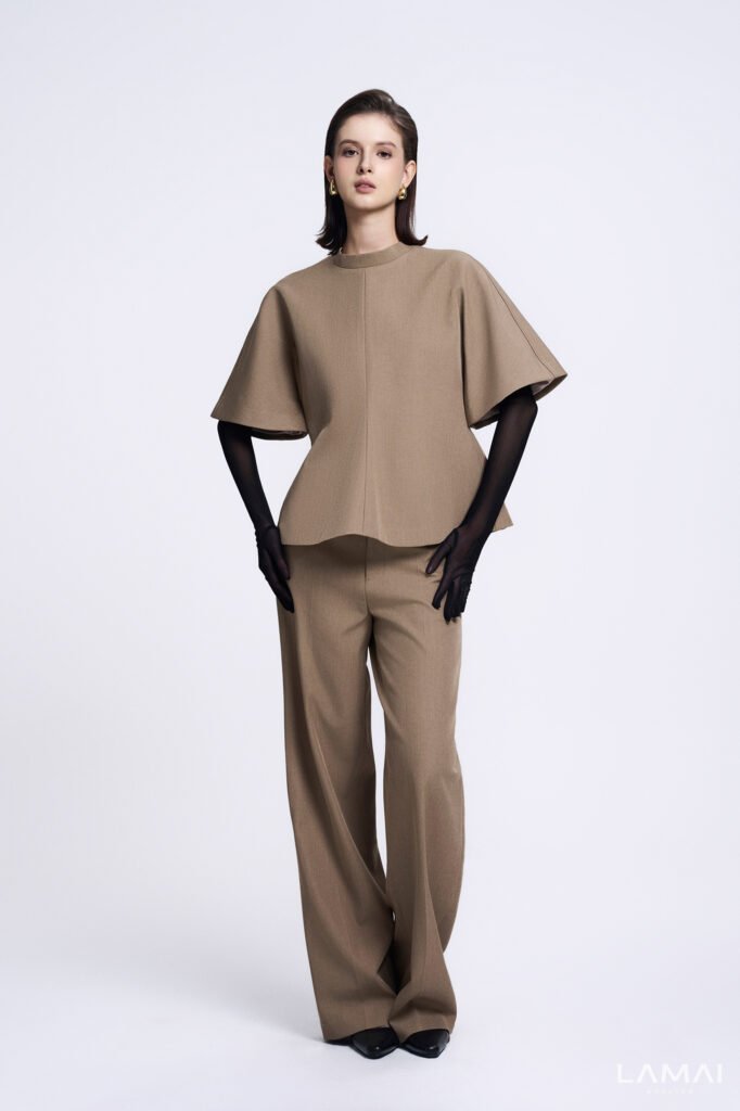 Mara Straight Twill Maxi Pants