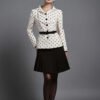 Rhea Peplum V-Neck Silk Cotton Blend Jacket - Image 5