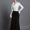 Seren Bodycon Collared Neck Crepe Shirt - Image 5