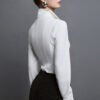 Seren Bodycon Collared Neck Crepe Shirt - Image 3