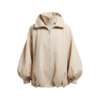 Clara Blouson Cuff Sleeved Khaki Silk Jacket - Image 2