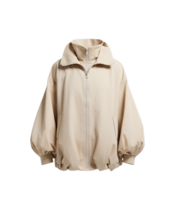 Alternative view of Clara Blouson Cuff Sleeved Khaki Silk Jacket