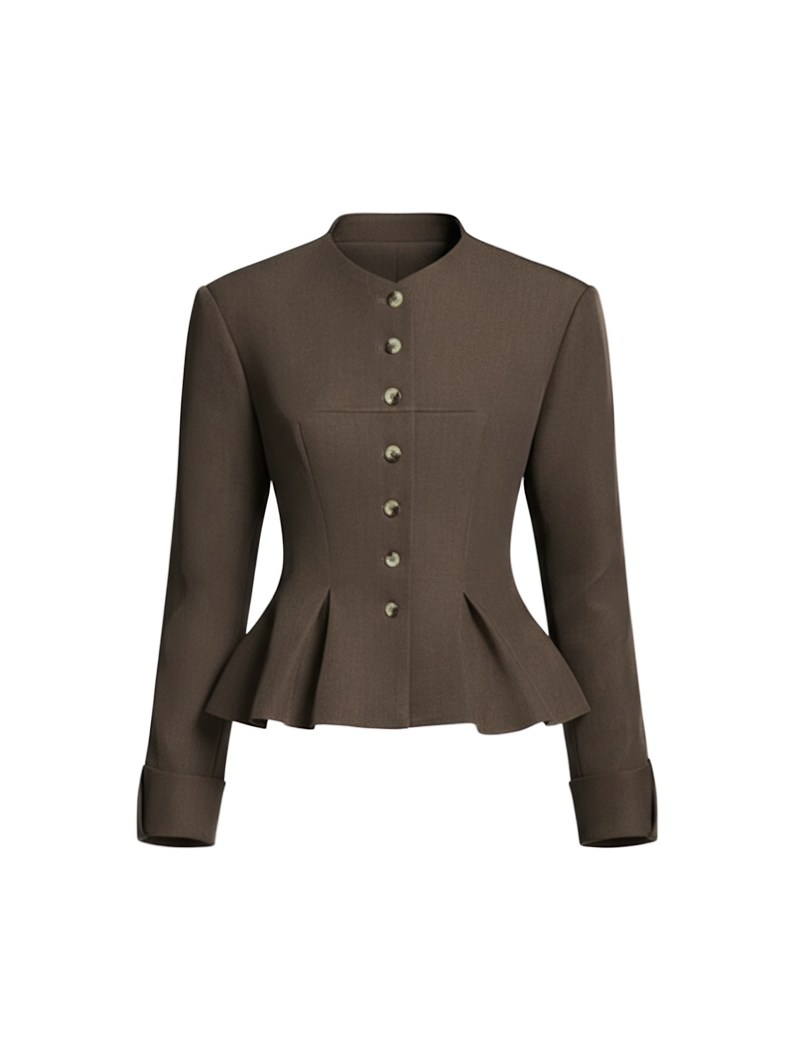 Colette Peplum V-Neck Twill Jacket - Image 2
