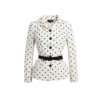 Rhea Peplum V-Neck Silk Cotton Blend Jacket - Image 2