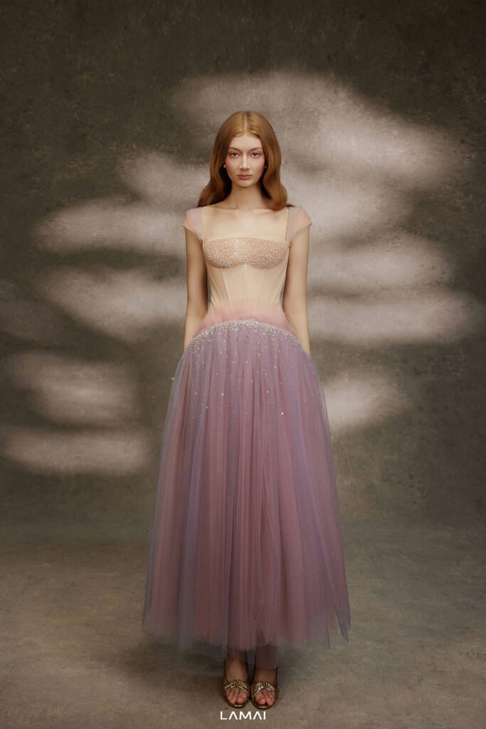 Lilac Haze Bead Maxi Dress