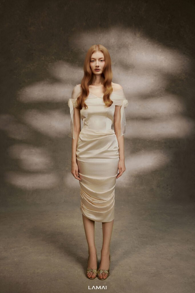 Marais Ruched Midi Dress