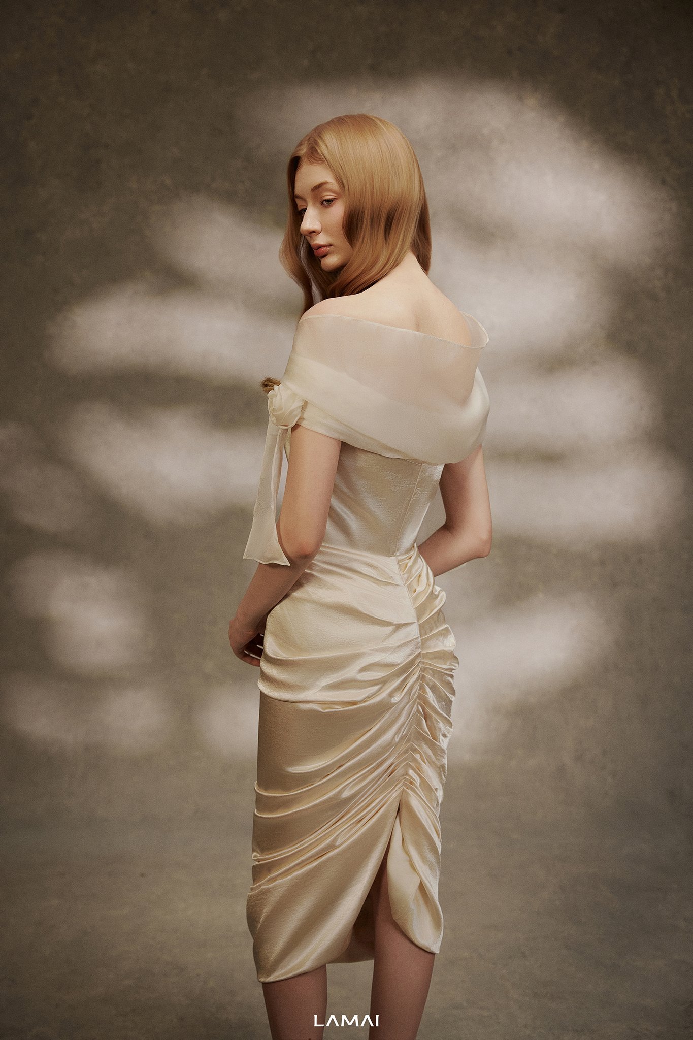 Marais Ruched Midi Dress - Image 4