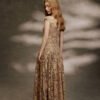 Selene Latte Applique Midi Dress - Image 6