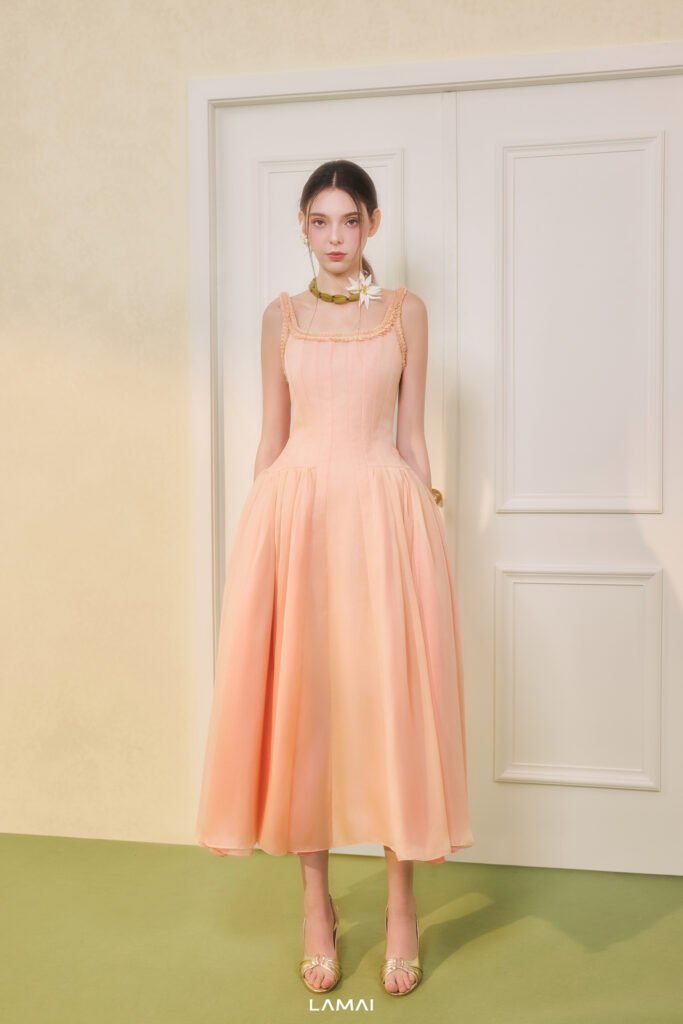 Lumina Square Neck Midi Dress