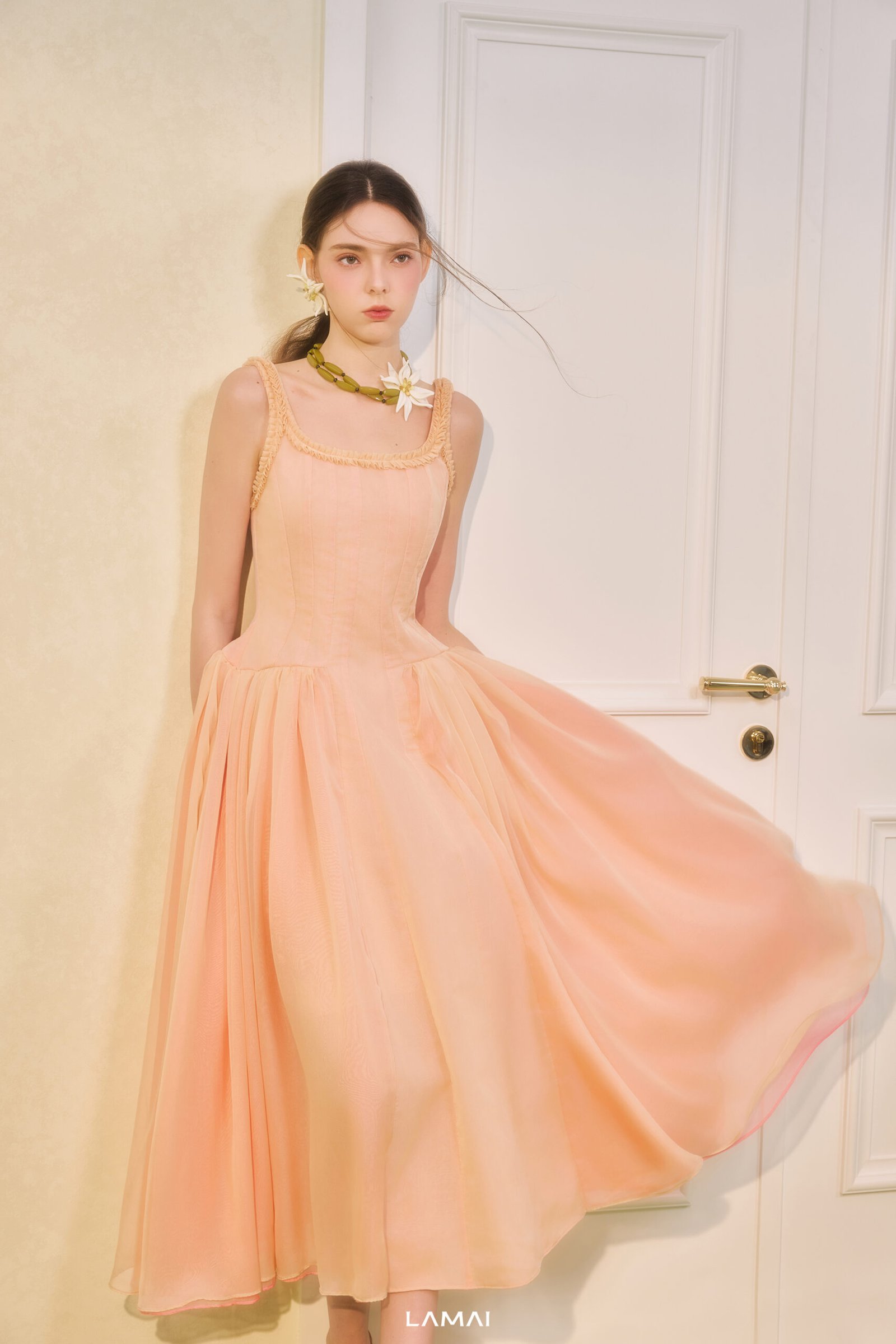 Lumina Square Neck Midi Dress - Image 3