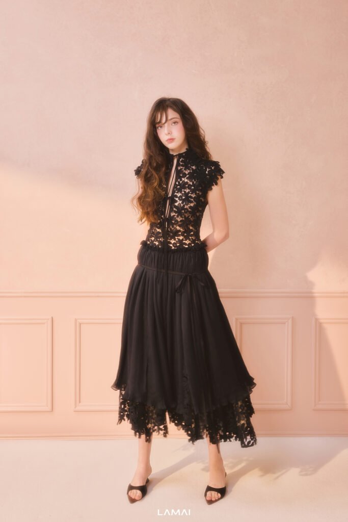 Selene Applique Midi Dress