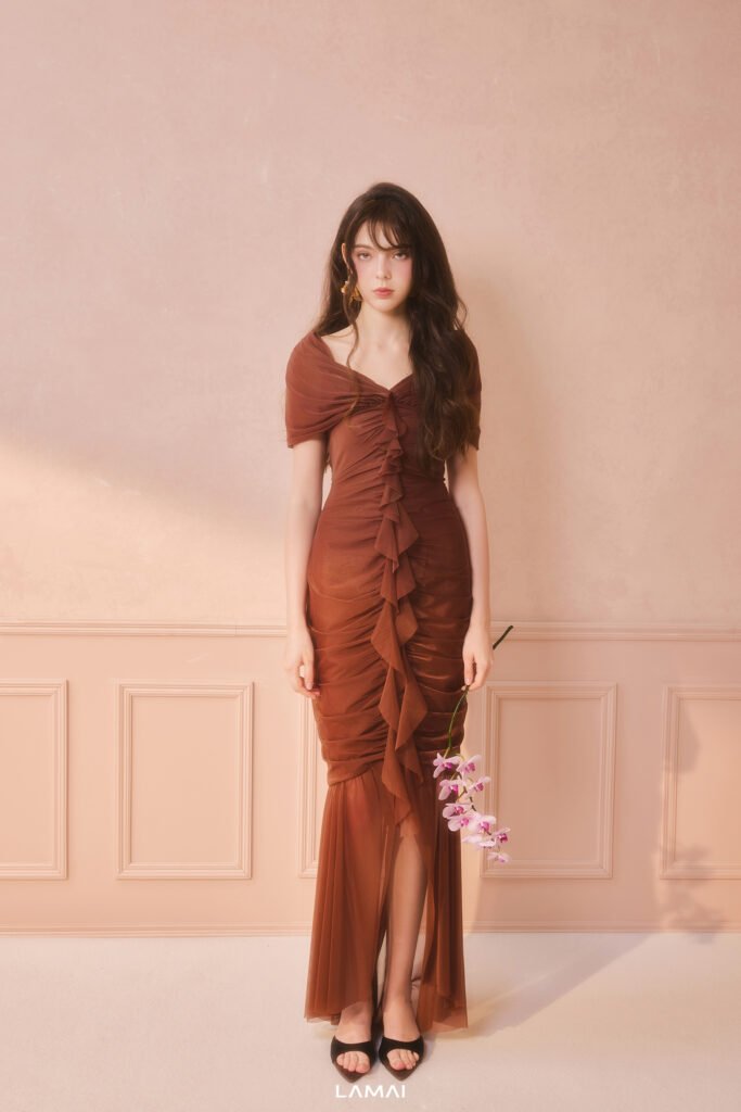 Sienna Ruched Maxi Dress