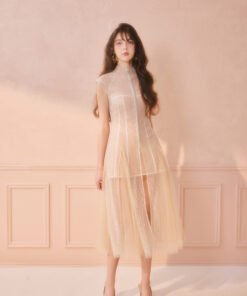 Halcyon High Neck Midi Dress