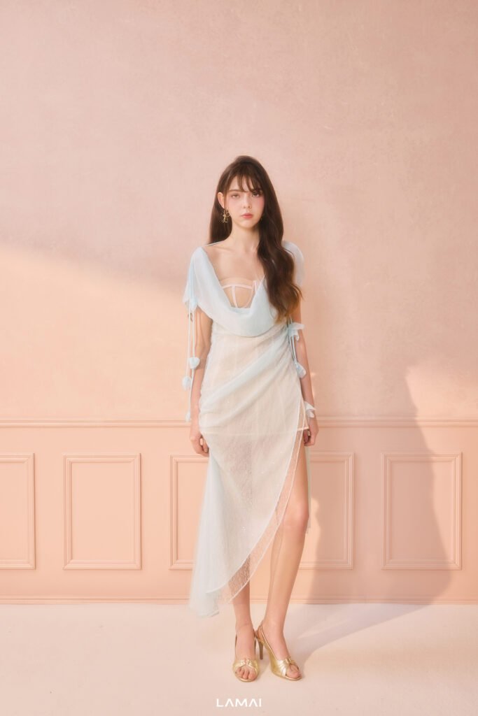 Elysian Asymmetric Midi Dress