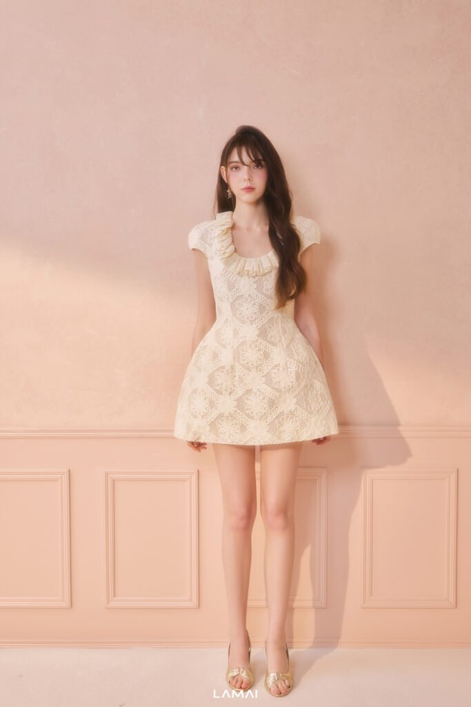 Chérie Scoop Neck Mini Dress