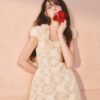 Chérie Scoop Neck Mini Dress - Image 3