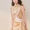 Golden Hour V-Neck Midi Dress - Image 4