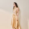 Golden Hour V-Neck Midi Dress