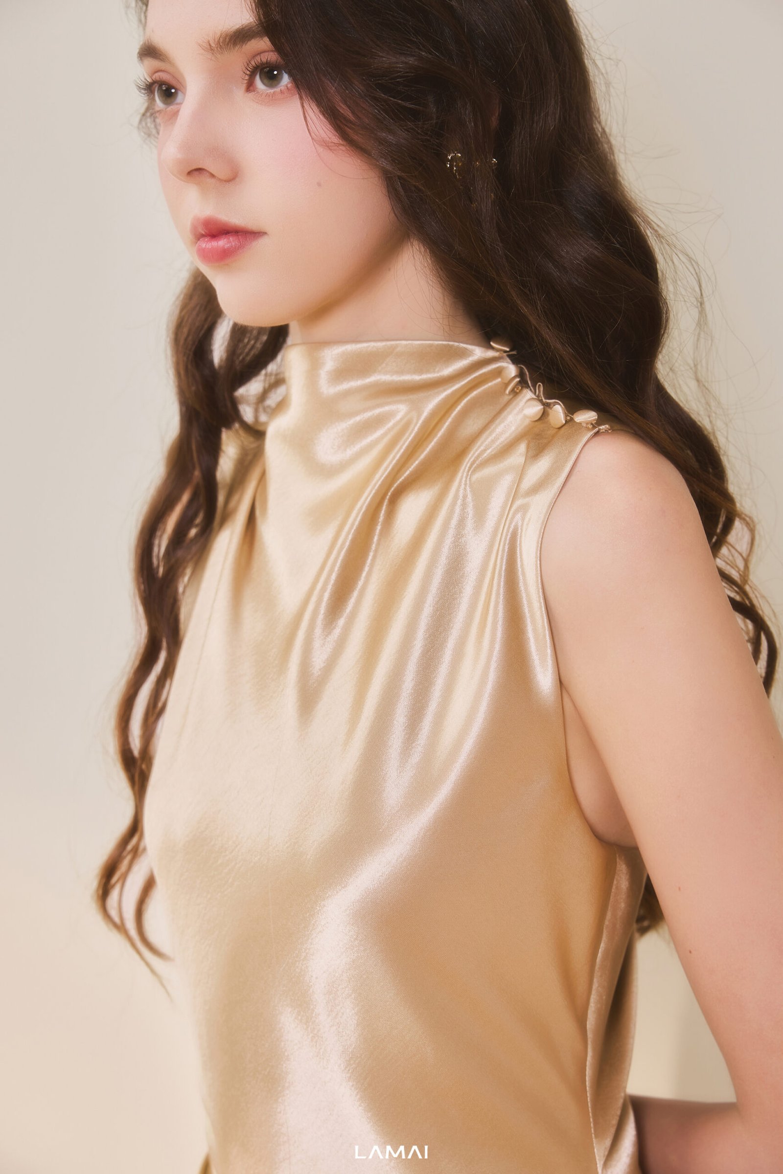 Golden Hour V-Neck Midi Dress - Image 5