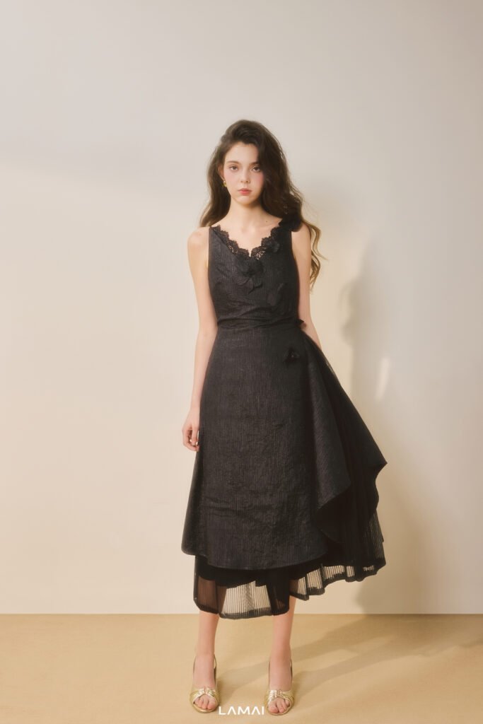 Nyx Draped Midi Dress