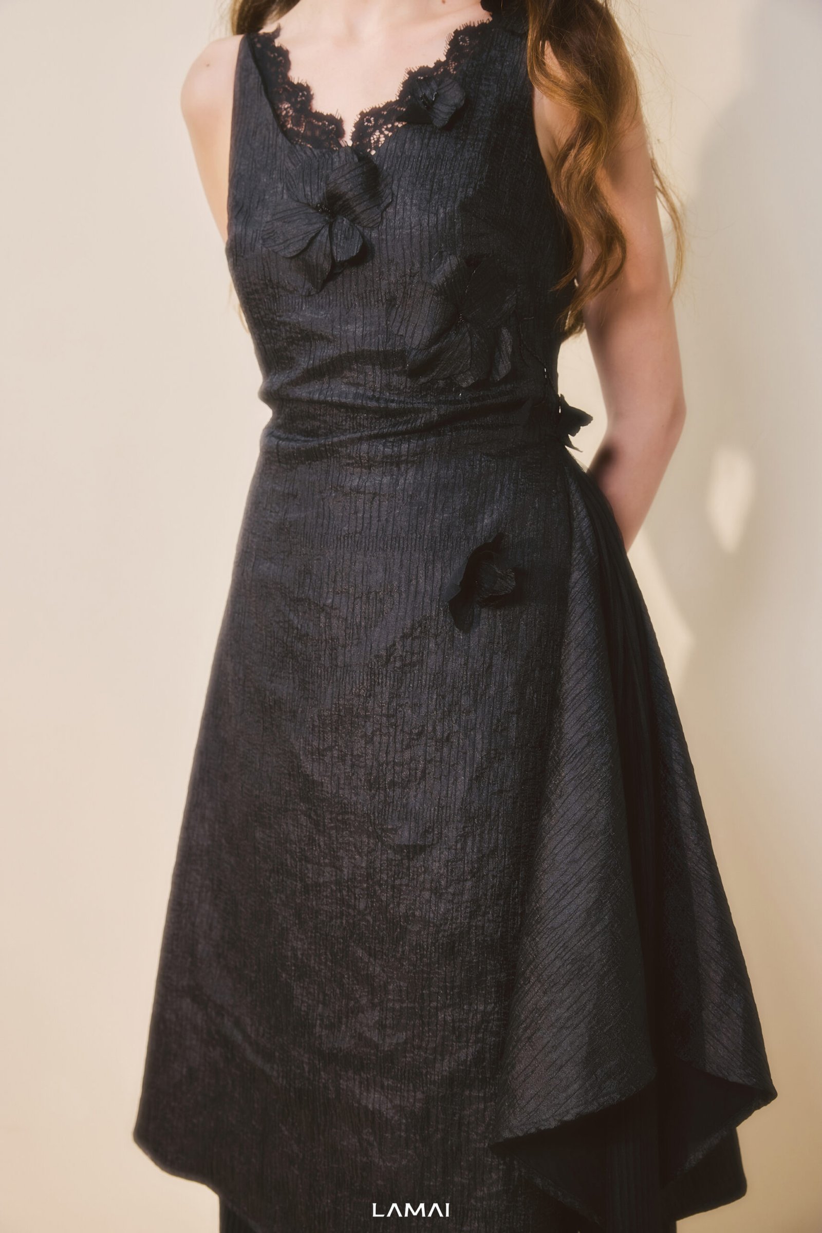 Nyx Draped Midi Dress - Image 4