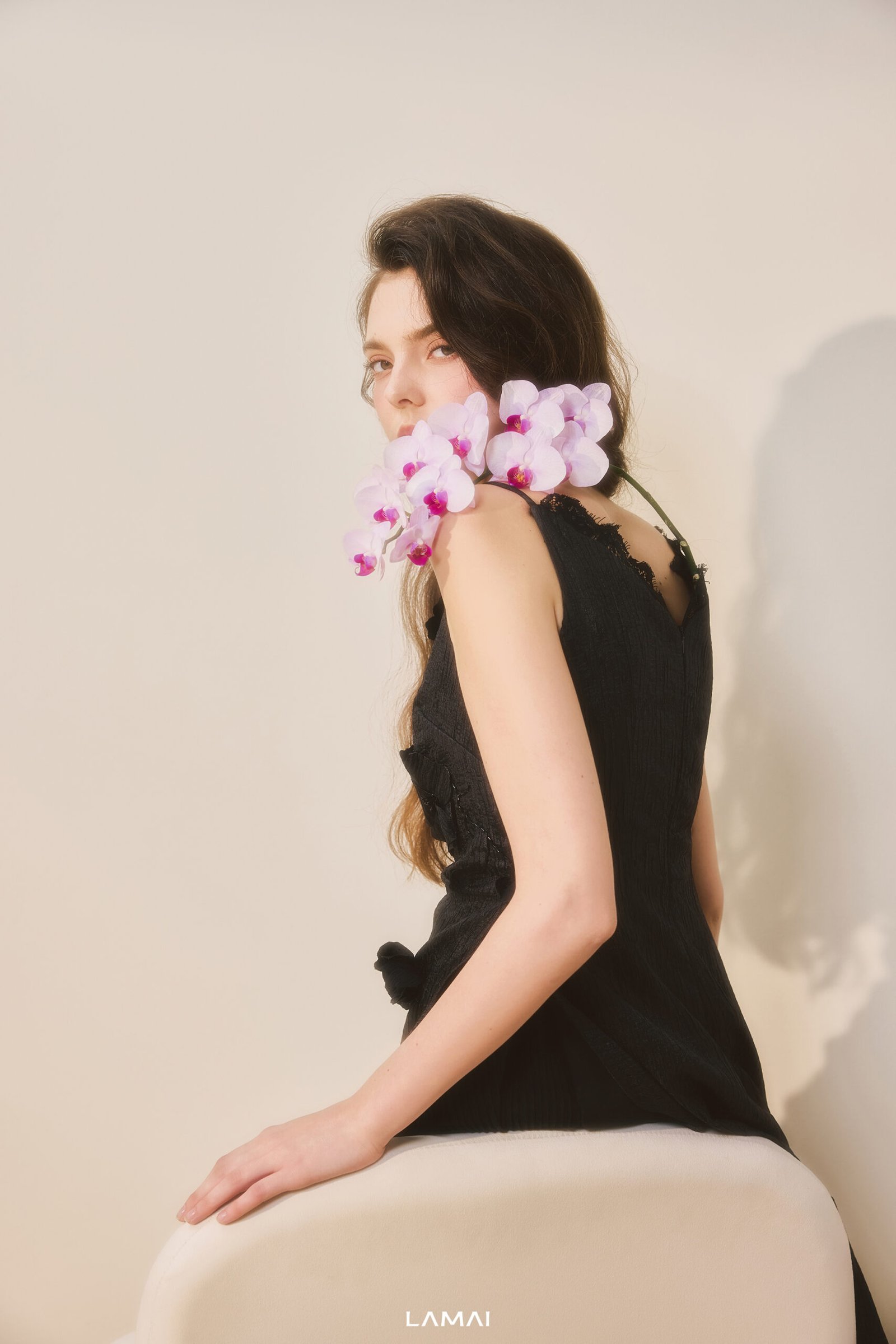 Nyx Draped Midi Dress - Image 5