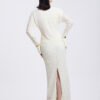 Elise Sheath Gathered Lace Maxi Dress - Image 6