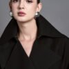 Arden Straight Patch Pocket Khaki Silk Knee-length Trench Coat - Image 5